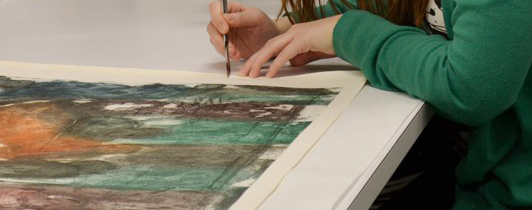 Treating damaged artwork.